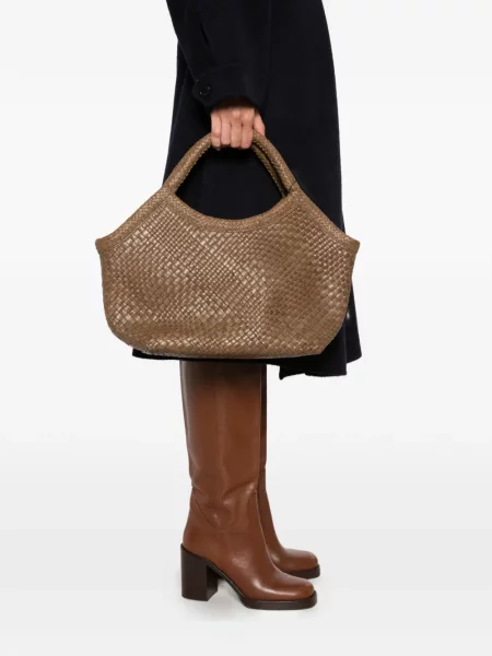 Geantă shopper Ibeliv din piele maro