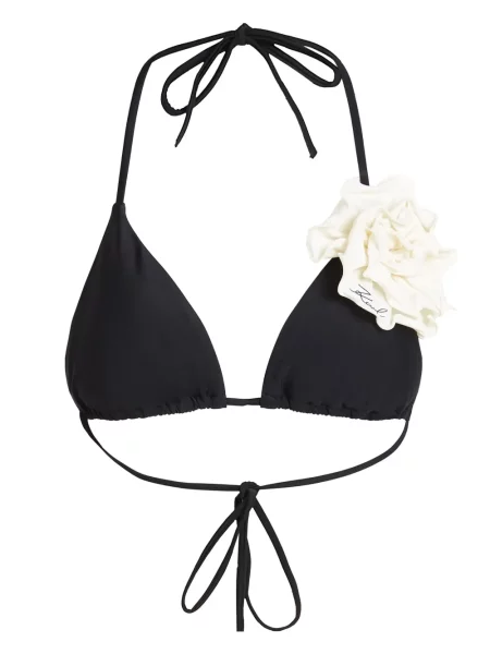 Bikini Karl Lagerfeld cu model floral negru