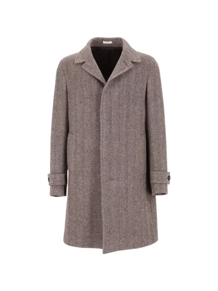Palton Al Duca D’aosta 1902 cu model herringbone maro