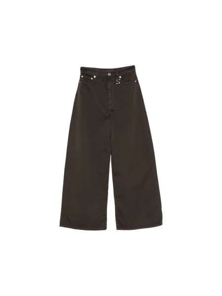 Szerokie jeansy Sportmax brązowe