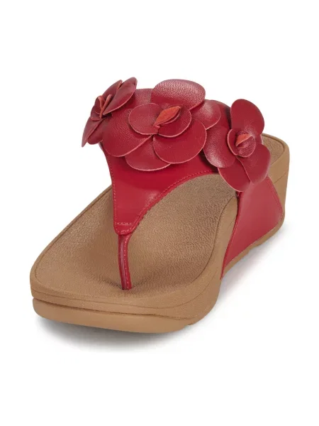 Pantofi Fitflop cu model floral roșu
