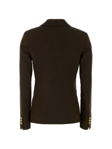 Sacou Alberta Ferretti din țesătură twill maro
