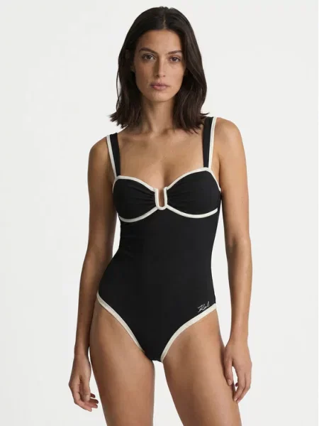KARL LAGERFELD Costum de baie negru