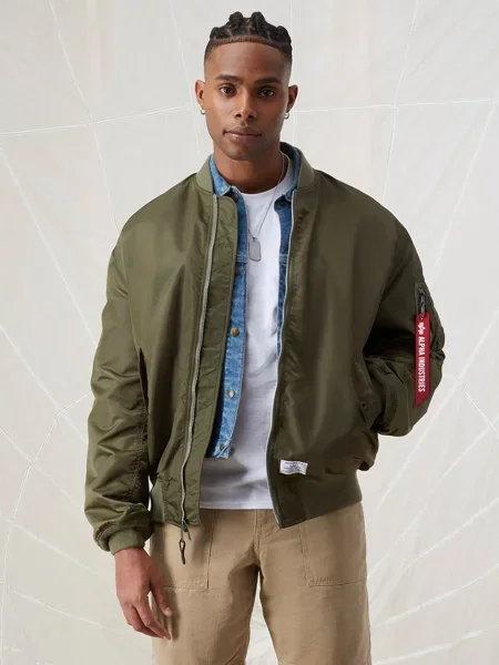 Бомбер Alpha Industries зеленый