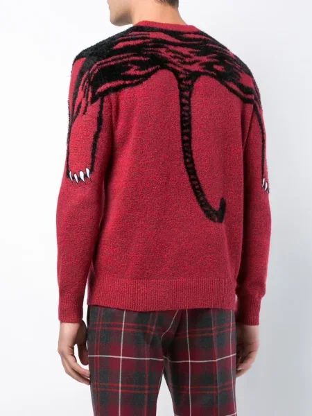 Pulover Kenzo cu dungi de tigru roșu