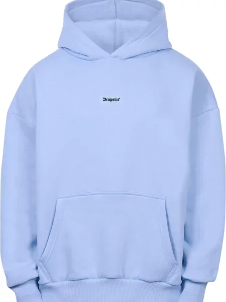 Dropsize Mikina světlemodrá černá
