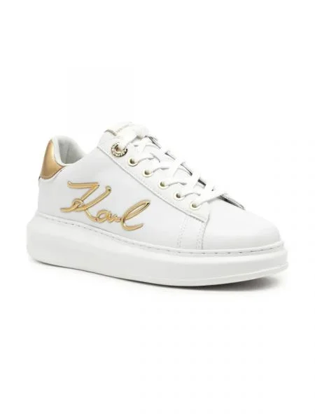Sneakerși Karl Lagerfeld din piele alb