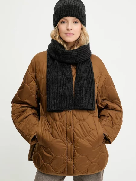 Vuneni šal Answear.LAB bez uzorka crna