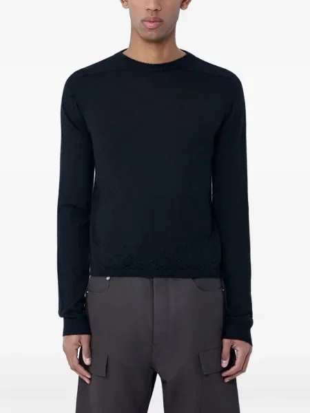 Pulover Rick Owens cu decolteu rotund negru
