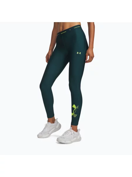 Colanți de antrenament pentru femei Under Armour HeatGear Novelty Leggings arden green/green citrine verde