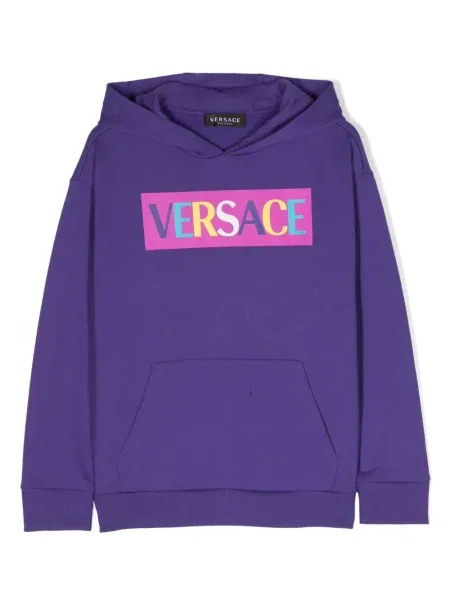 Bluza z kapturem dziecięca Versace fioletowa