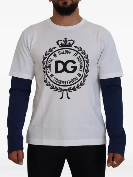 Pulover Dolce & Gabbana cu imagine alb