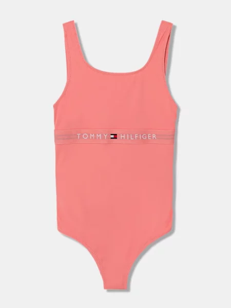Tommy Hilfiger jednodílné plavky dětské růžové