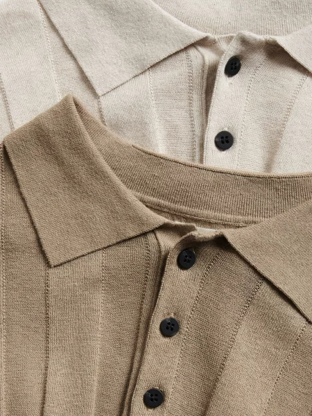 Льняная футболка Reserved бежевая