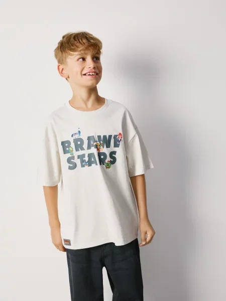 Reserved Brawl Stars póló világos szürke