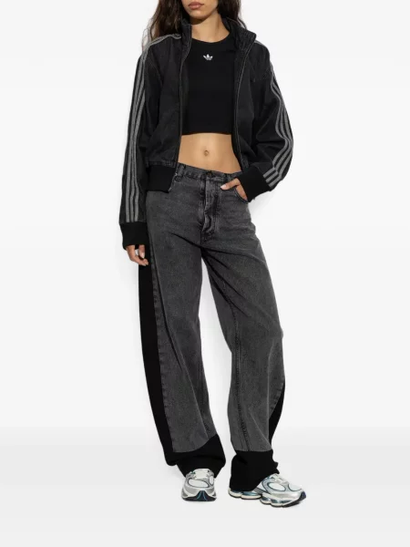 Geacă de blugi Adidas cu dungi negru