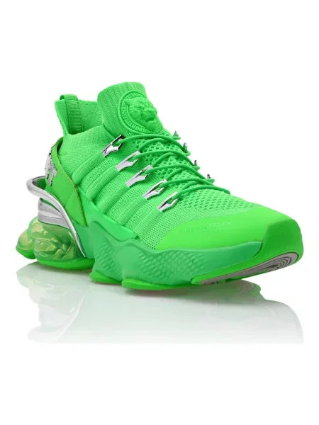 Sneakersy Plein Sport w tygrysie prążki zielone