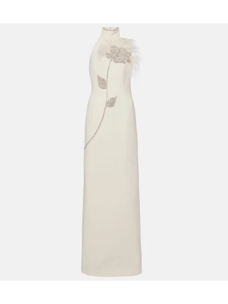 Rochie Rebecca Vallance cu gât halter alb