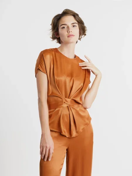 Arber Блуза з коротким рукавом коричневий