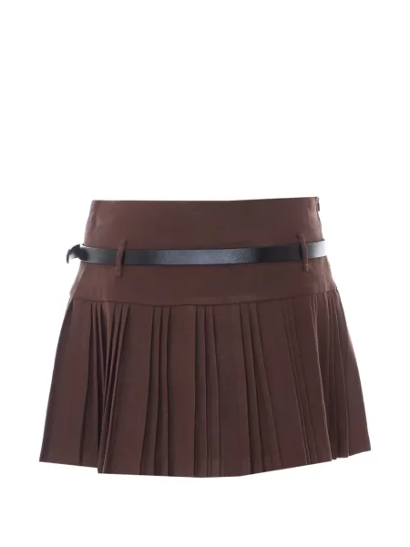 Cu centură fusta mini Eleh maro
