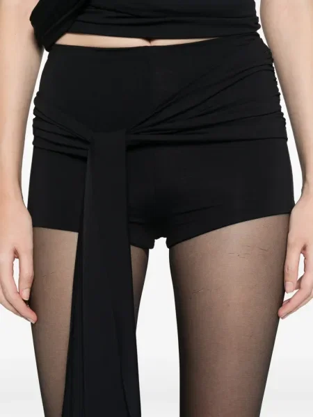 Pantaloni scurți Axel 113 drapate negru