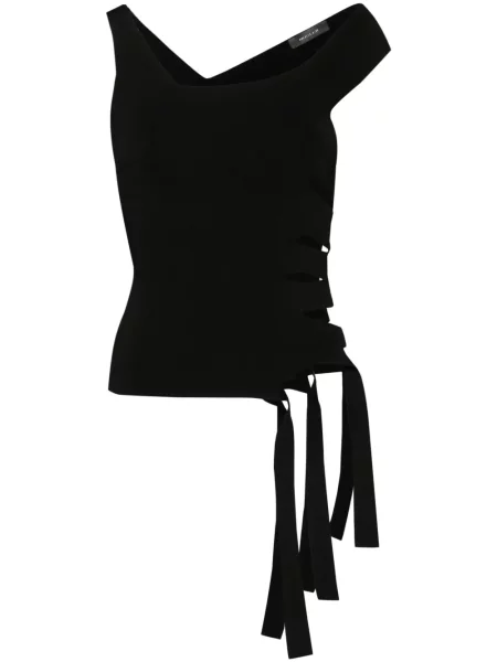Top Mugler tricotate negru
