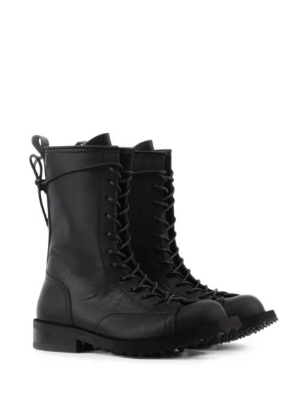 Botine Bepositive cu șireturi din piele negru