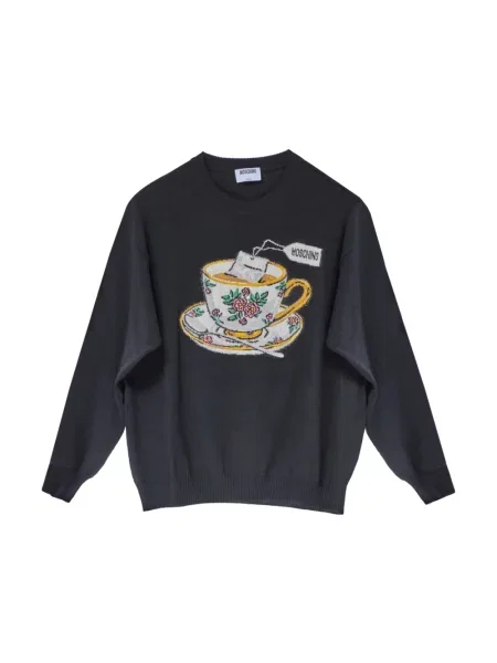 Sweter Moschino wełniany czarny