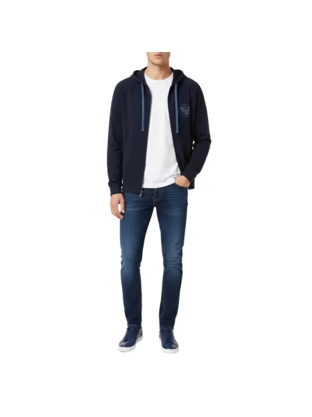 Bluza rozpinana Emporio Armani ze stretchu niebieska