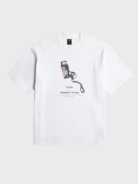 Футболка G-star Raw с принтом белая