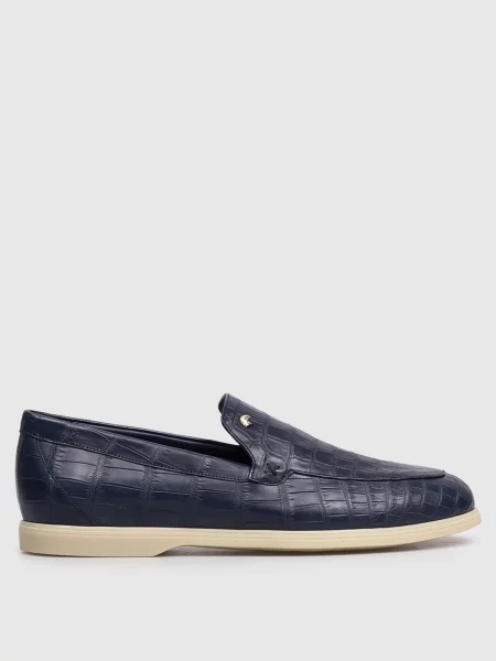 Кожаные лоферы Stefano Ricci синие