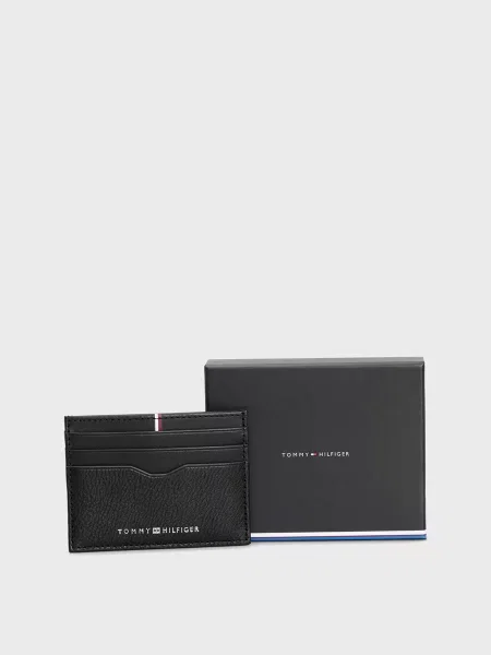 Кожаный кошелек Tommy Hilfiger черный