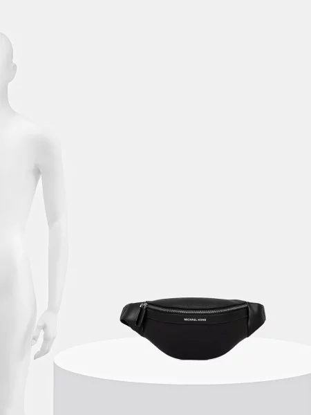 Michael Kors Кожена чанта за кръст черно