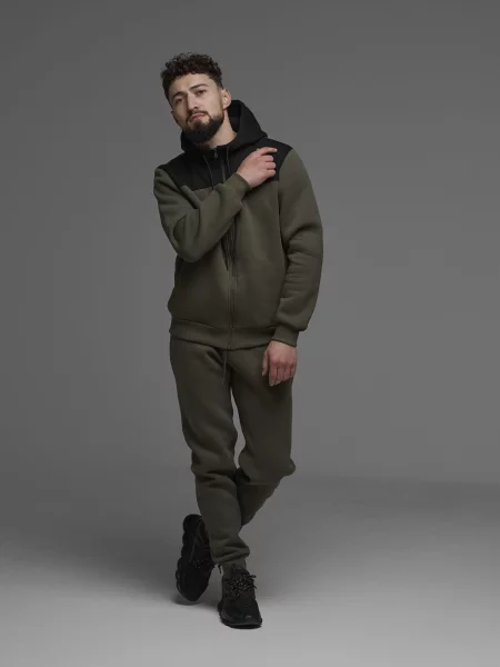 Флисовый костюмный спортивный костюм Handy Wear хаки