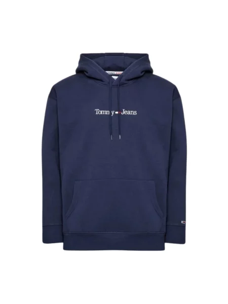 Bluza z kapturem Tommy Hilfiger z kapturem z długim rękawem niebieska