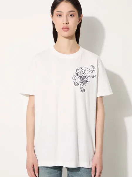 Kenzo t-shirt Gots Star Tiger Emb Loose biały