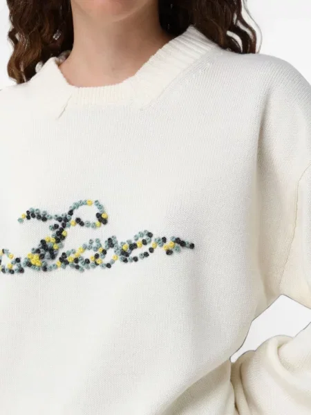 Pulover Paul Smith cu broderie tricotate
