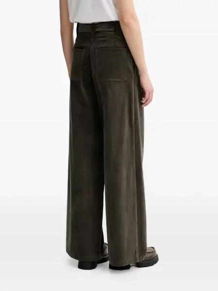 Pantaloni Sessun cu cataramă verde