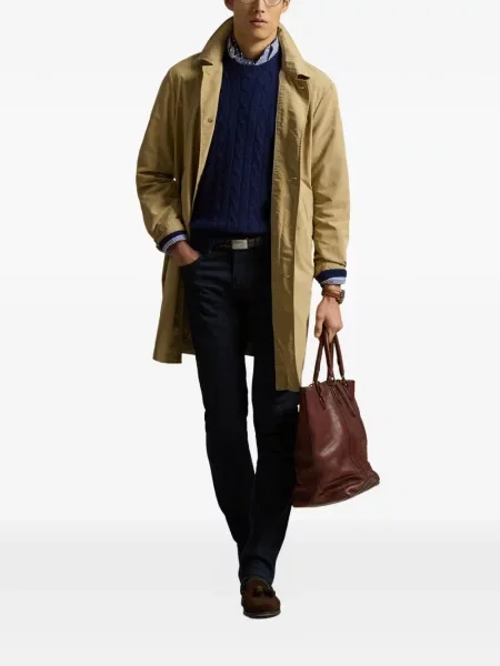 Ριγέ δερμάτινος κάλτσες Polo Ralph Lauren με κορδόνι μαύρο