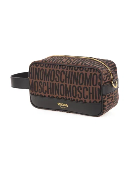 Torba Moschino skórzana brązowa