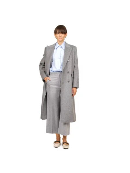 Płaszcz Max Mara Studio wełniany szary