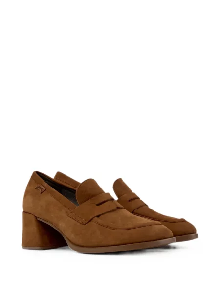 Pantofi loafer Camper din nubuc maro