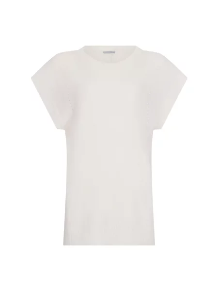 Sweter Malo z krótkim rękawem biały