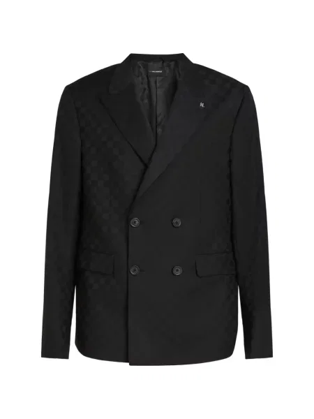 Sacou Karl Lagerfeld în carouri cu două rânduri de nasturi negru