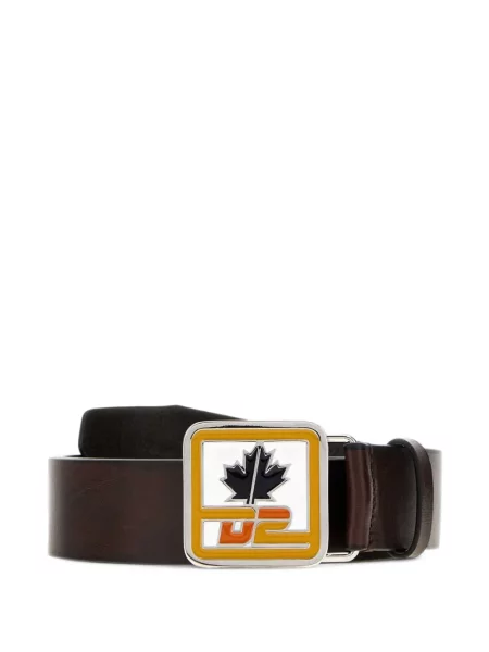 Cu centură curea Dsquared2 din piele maro