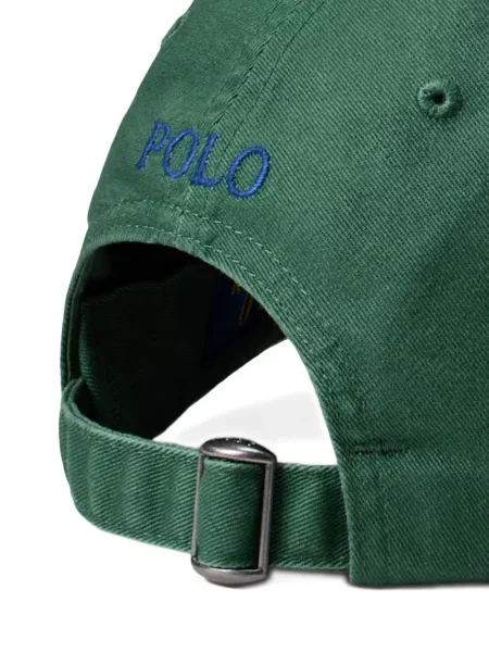 Zateplené pruhované tričko Polo Ralph Lauren s výšivkou zelené