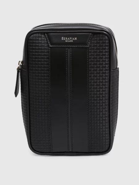 Кожаная сумка Serapian черная