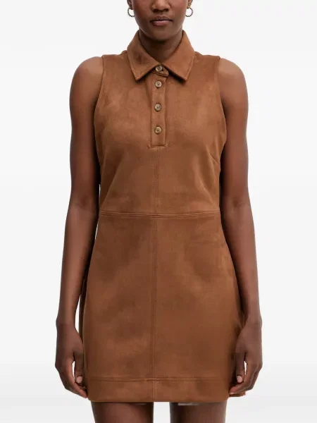 Rochie mini Dkny fără mâneci maro