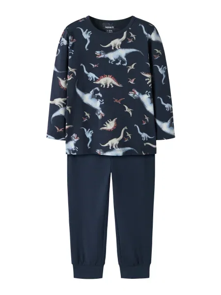 NAME IT Pijamale bleumarin / albastru pastel / piatră / roșu cireș gri
