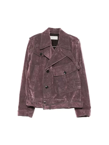 Kurtka Dries Van Noten fioletowa